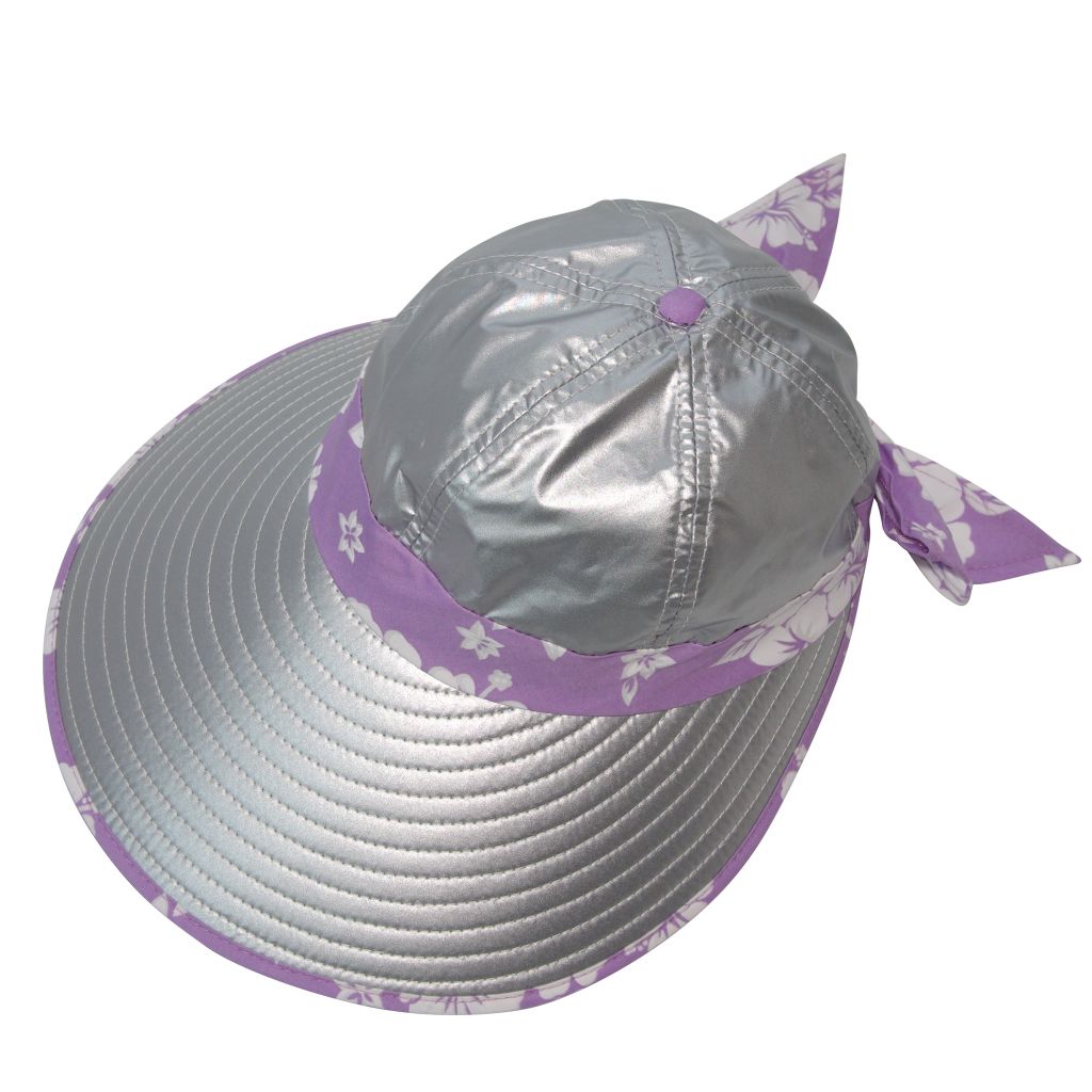 Mũ rộng vành nữ có nơ 024 Silver UV Thailand | LeadershipSilver/Purple