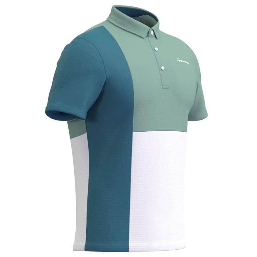 Áo golf nam tay ngắn 2MFPO-TL051 Green/White U21415 | Taylor Made