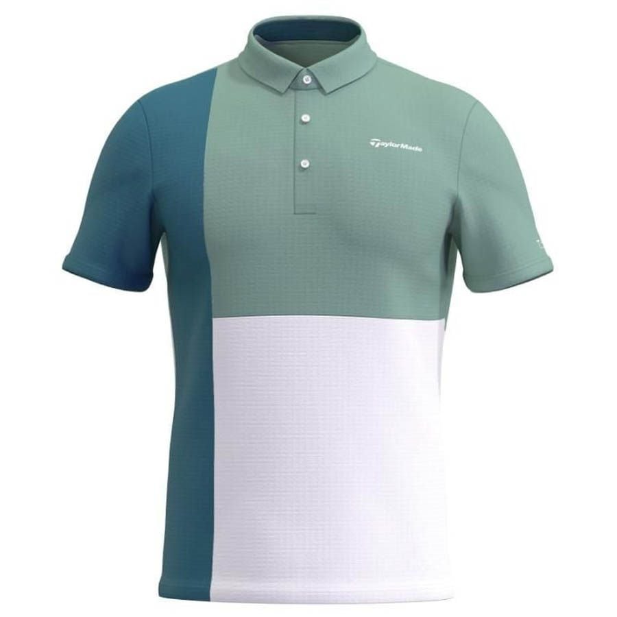 Áo golf nam tay ngắn 2MFPO-TL051 Green/White U21415 | Taylor Made