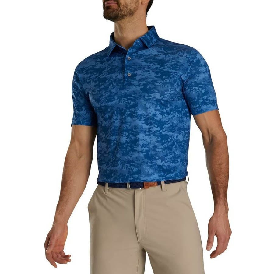 Áo golf nam tay ngắn 82202 CLOUD CAMO LISLE, SELF COLL | Foot Joy
