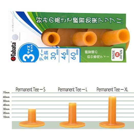 Bộ 3 Tee cao su tập golf PERMANENT GV0298 30-46-60mm | Tabata
