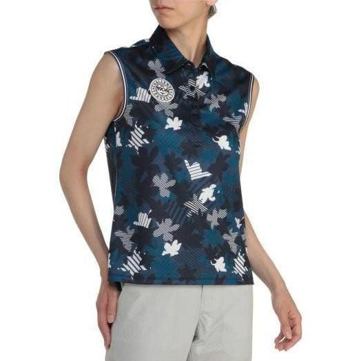 Áo golf nữ tay ngắn QUICK DRY DIGITAL FLOWER NO SLEEVE | MIZUNO | SUPE