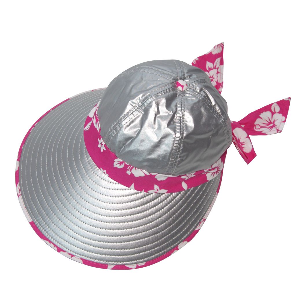 Mũ rộng vành nữ có nơ 024 Silver UV Thailand | LeadershipSilver/Pink