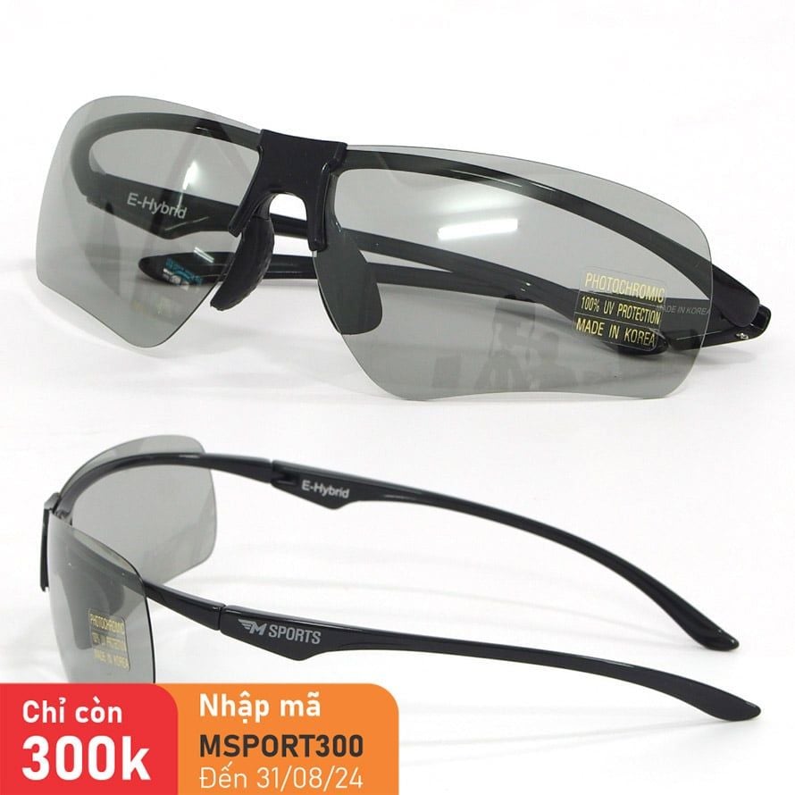 Kính Polarized đổi màu siêu nhẹ Hàn Quốc Eagle Hybrid 02 Sporty | M Sp