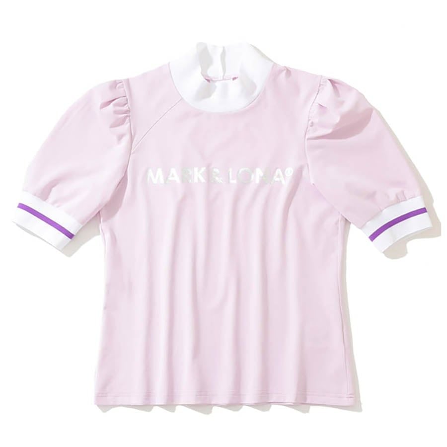 Áo thun nữ cổ tròn tay ngắn Med Puffy MLW-4B-AA07 Lavender | MARK & LO