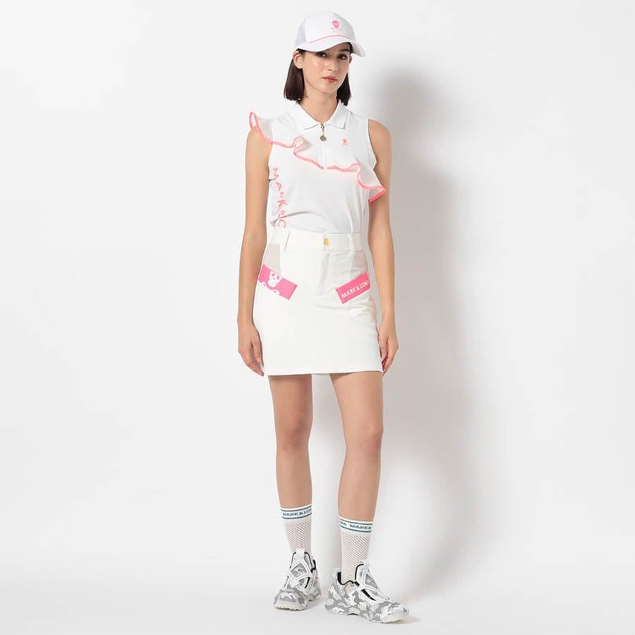 Váy golf nữ Pave Frilled Back MLW-4B-AE09 White | MARK & LONA