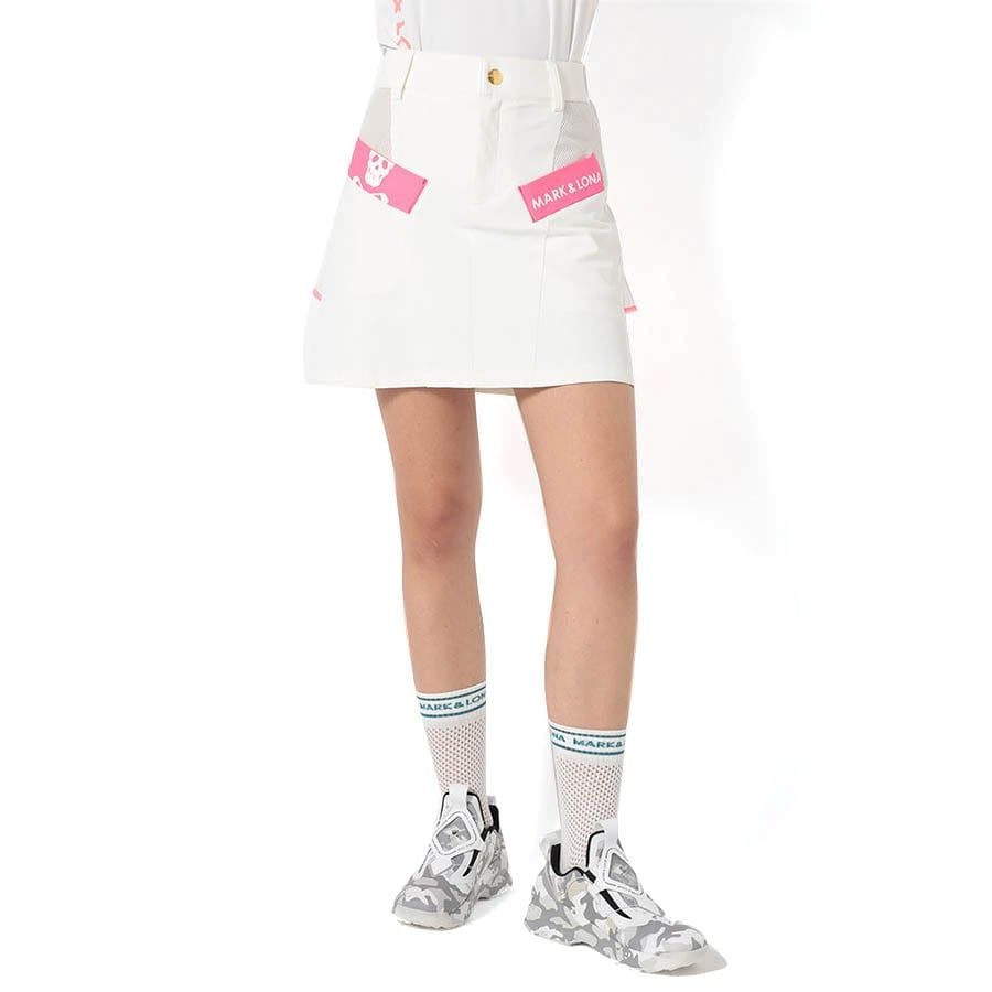 Váy golf nữ Pave Frilled Back MLW-4B-AE09 White | MARK & LONA