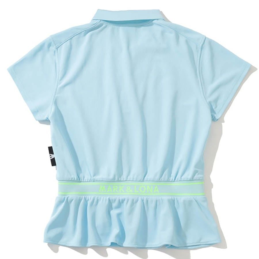 Áo golf nữ tay ngắn Draw Zip MLW-4B-AP04 Lt Blue | MARK & LONA