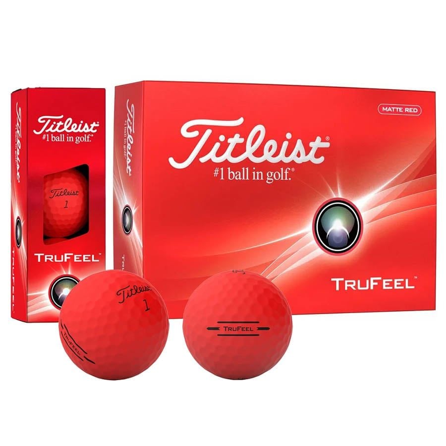 Hộp 12 bóng golf TruFeel 2 lớp 2024 Matte Red | Titleist