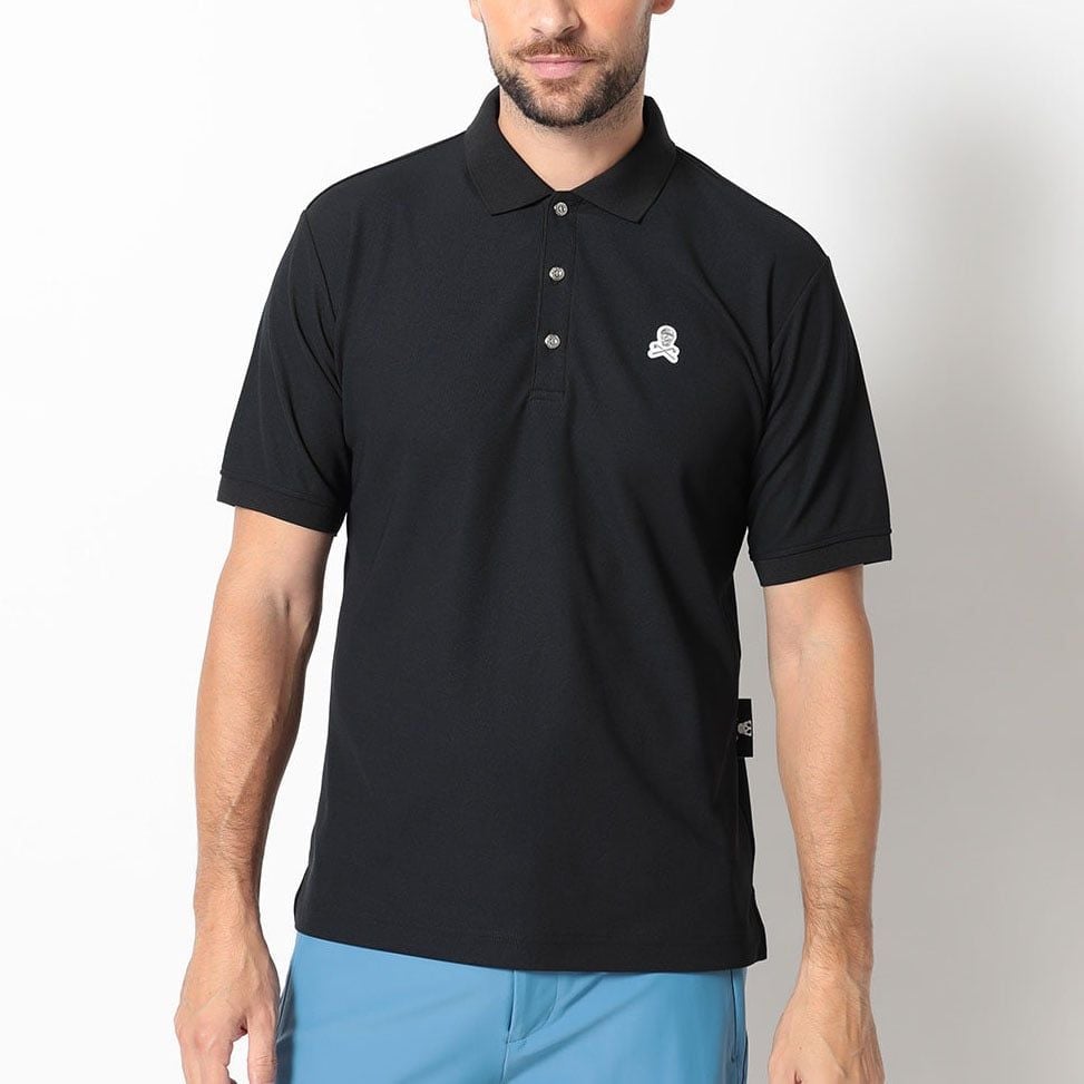 Áo golf nam tay ngắn Pixel MLM-4B-AP10 Black | MARK & LONA