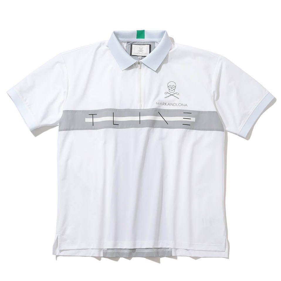 Áo golf nam tay ngắn PZL Zip Polo MXM-4B-AP02 White | MARK & LONA