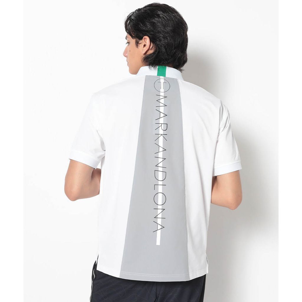 Áo golf nam tay ngắn PZL Zip Polo MXM-4B-AP02 White | MARK & LONA