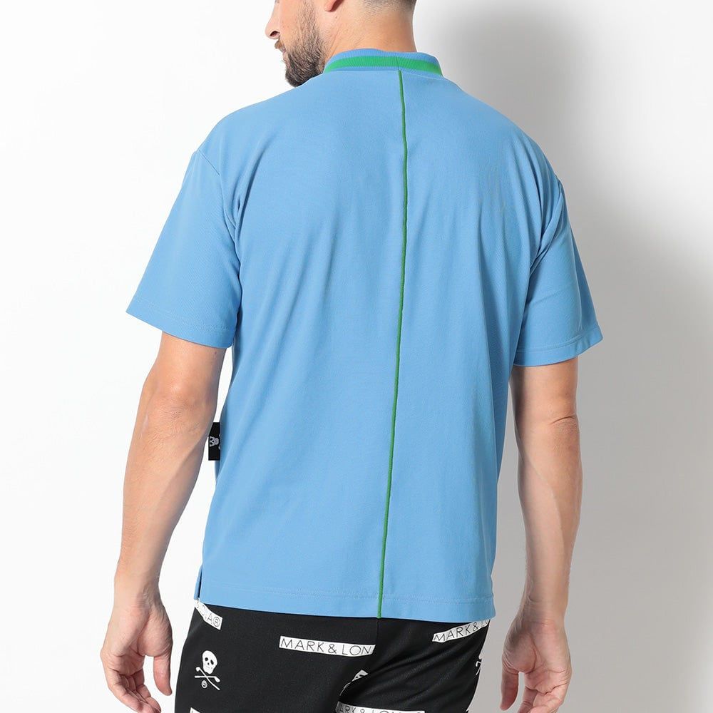 Áo thun nam cổ tròn tay ngắn Nerve Mock MLM-4B-AA09 Lt Blue | MARK & L