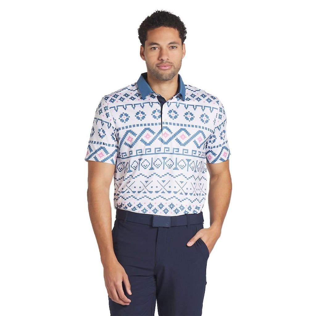 Áo golf tay ngắn nam FAIR ISLE PRINT 62683601 | PUMA