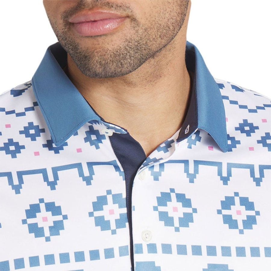 Áo golf tay ngắn nam FAIR ISLE PRINT 62683601 | PUMA