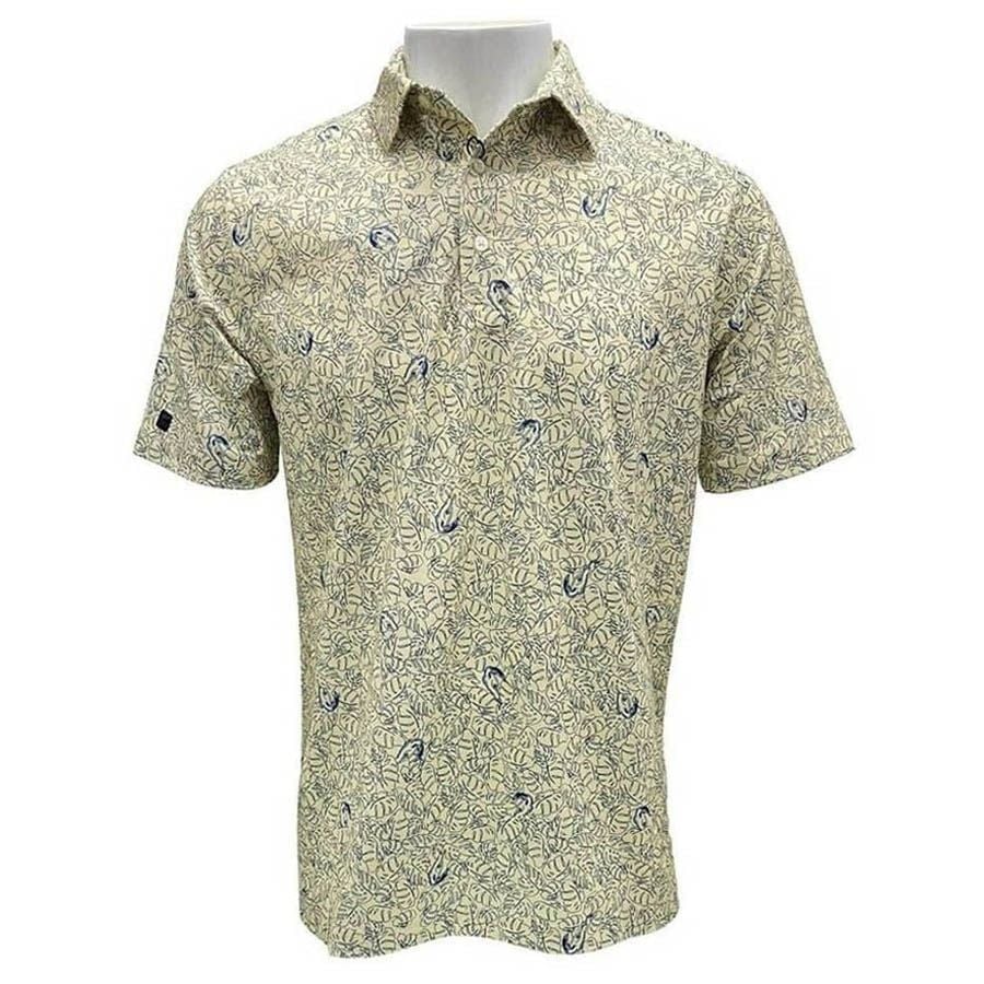 Áo golf tay ngắn nam POLO - LEMON PALM G7S23K572_LEPA | Greg Norman |